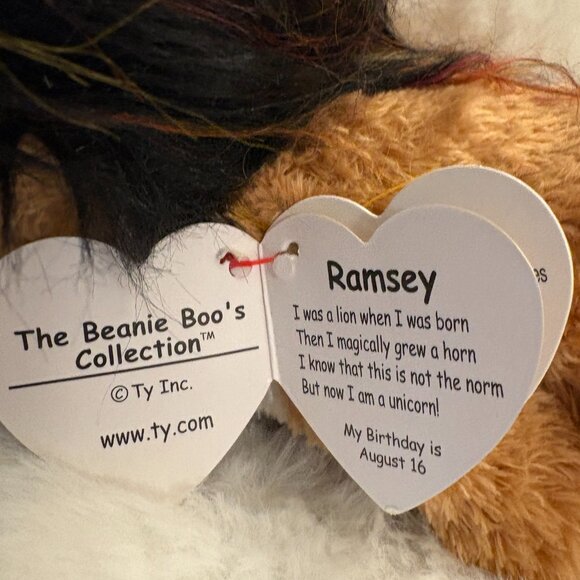 Ramsey TY Beanie Boos Brown Lion 2020 Plush Stuffie (SKU: 250TO) - Picture 6 of 11